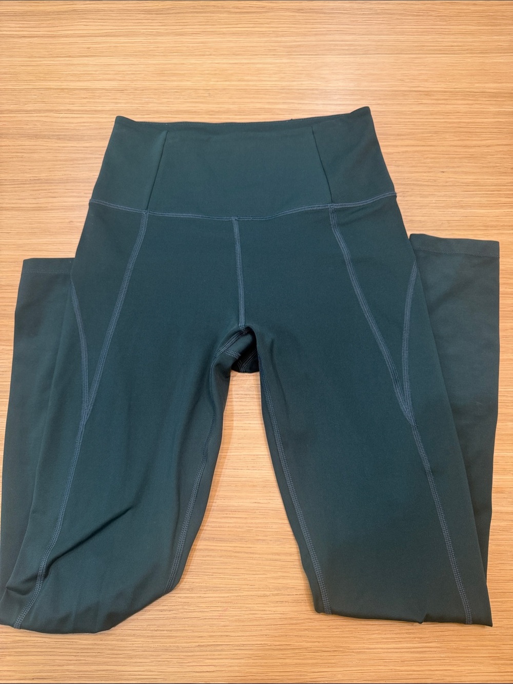 Girlfriend Collective High-Waist Forest Green Performance Leggings - Picture 3 of 6